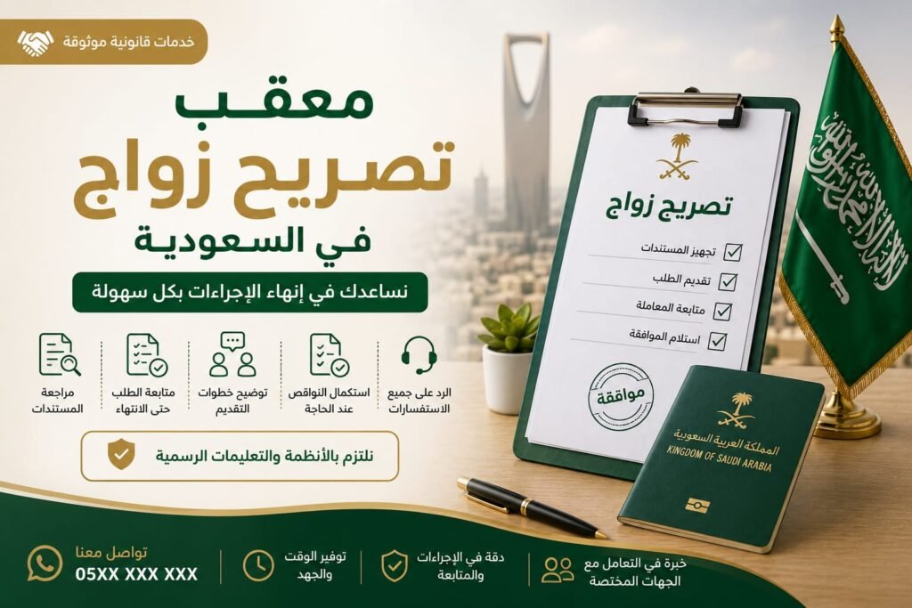 معقب تصريح زواج في السعودية الدليل الشامل للإجراءات والشروط والمستندات